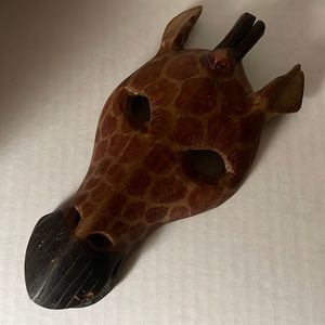 Wooden giraffe mask